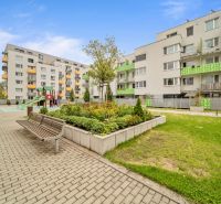 Residential complex with a playground and green spaces in Bratislava at Pri Hrubej lúke.
