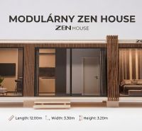 Modular Zen House with glass doors and wooden decor for a family home in Kysucké Nové Mesto.