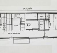 Floor plan of a family house with a kitchen, utility room, and bedroom.