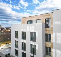 The exterior of the building in Bratislava III on Matúškova Street, view of the city.