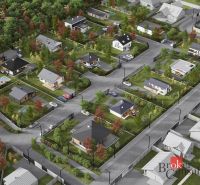 Visualization of a residential district in the city of Nitra, Plots - housing.