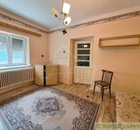 A room in a family house with a wooden decor floor, light walls, and a carpet.