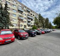 Parking lot at the apartment building in Topoľčany for residents of one-bedroom apartments.