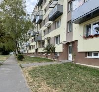 An apartment building with greenery and a walkway, located in Topoľčany, surrounded by trees.
