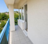 A balcony of a 2-room apartment with a view of greenery at Račianske mýto, Bratislava - Ahoj.