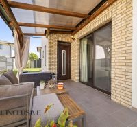 Terrace of a 3-room apartment on Rekreačný Rad in Dunajská Streda with comfortable seating.