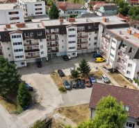 View of apartment buildings on Podhorská Street in the village of Banka.