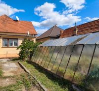 A family house in Oslany with a glass greenhouse and a satellite dish.