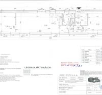 Floor plan of a family house with room layout and materials for plots - living.