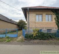 A family house in Nižné Ladičkovce with a blue fence and a garden behind the house.