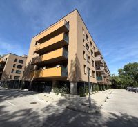 The exterior of the apartment building on Sadová Street in Senica, offering 2-bedroom apartments.