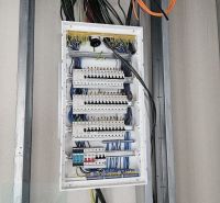Electrical installation cabinet with cables in a family house on Lichnerova Street in Senec.