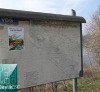 Information board in the Old Port Gabčíkovo on plots for waterfront living.
