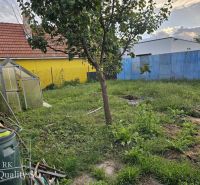 The garden of a family house on Tureňská Street in Tureň with a lawn and a greenhouse.