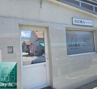 Commercial premises on Lichnerova Street in Senec with clear signage and contact information.