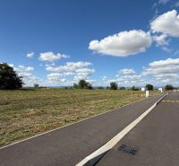 A view of the plot next to Bernolákova road in Nová Dedinka, suitable for a family house.