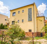 A family house in Dvory nad Žitavou with large windows and a landscaped garden.