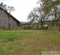 A garden with grass and a wooden structure at a family house in Nemcovce.