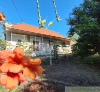 A family house in Moča with a garden and flowers in the foreground.