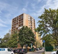 Apartment building with parking and greenery on Československých Parašutistov Street in Bratislava - Nové Mesto.