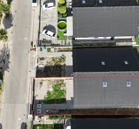 Family house on Cífer Street in Trnava with visible plot and part of the garden.