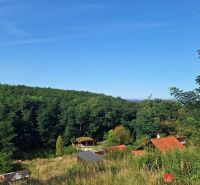A grassy plot in Stupava surrounded by forests, designated for residential use.