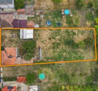 Aerial view of a plot with a family house in the village of Bátorove Kosihy.