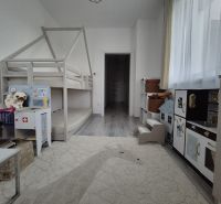 A children's room with a bunk bed and decorative lighting in a 3-room apartment.