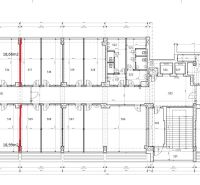 Floor plan of the 5th floor of the administrative building on Drieňová Street, Bratislava - Ružinov.