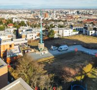 View of a building plot in the Bratislava - Nové Mesto area on Lopúchová Street.