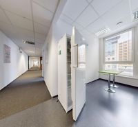 Hallway with kitchenette in offices on Košická Street, Bratislava - Ružinov.