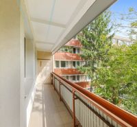 A balcony with a view of greenery in a 4-room apartment, Bratislava - Karlova Ves, Fadruszova.