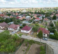 Aerial view of a family house on Cintorínska Street in Dulovce with a garden.