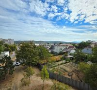 View from a 2-room apartment on Južná trieda, Košice - Juh district with garden modifications.