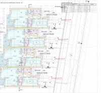 Floor plan of a family house in Poprad with a garden and a garage, flooring with a wooden decor.