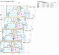 Floor plan of the second floor in a terraced house, Poprad.