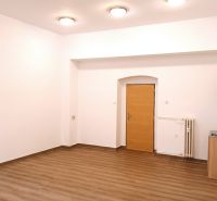 Offices with wood-patterned flooring, white walls, and a sink.