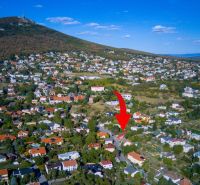 Aerial view of family houses on Chmeľová dolina street, Zobor.
