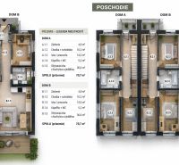 Floor plan of a two-story house with a wooden decor floor for Plots - living.