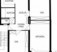 Floor plan of a 3-room apartment with a balcony and a loggia, includes a kitchen, bathroom, and toilet.