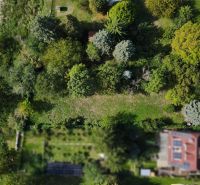 Aerial view of populated recreational plots near Devínska cesta in Bratislava - Devín.