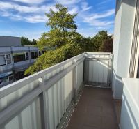 The balcony of one of the apartments on 8th May Street in Piešťany.