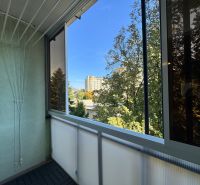 Covered balcony with a view of greenery in a 3-room apartment, Hroncova, Košice - Sever district.