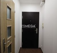 Entrance to the recreational apartment with light walls and doors with a wooden decor.