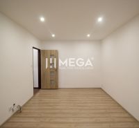 An empty room in a recreational apartment with wooden floor decor and light paint.