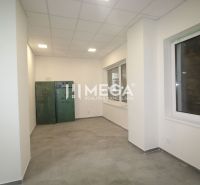 Commercial premises with tiles, large windows, and a bright ceiling.