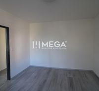 A room with a wooden decor floor in a two-room apartment.