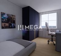 A room in a family house with a desk, a chair, and pictures of cars on the wall.