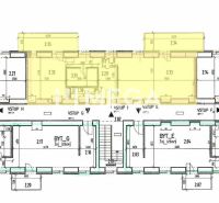 Floor plans of apartments, highlighted are 2-bedroom apartments in the complex.