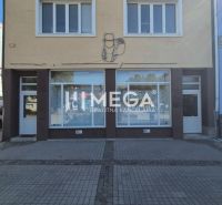 Commercial premises on Námestie Slobody in Humenné with a display window and entrance doors on the ground floor.